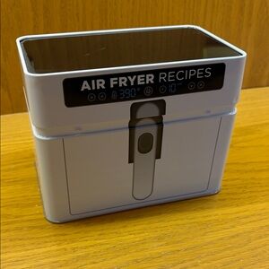 Air Fryer Recipes Recipe Box - White